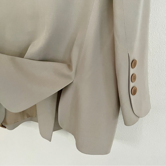 Vintage CELINE 100% Wool Double Breasted Blazer + Wide Leg Pants SET in Beige - Picture 9 of 15